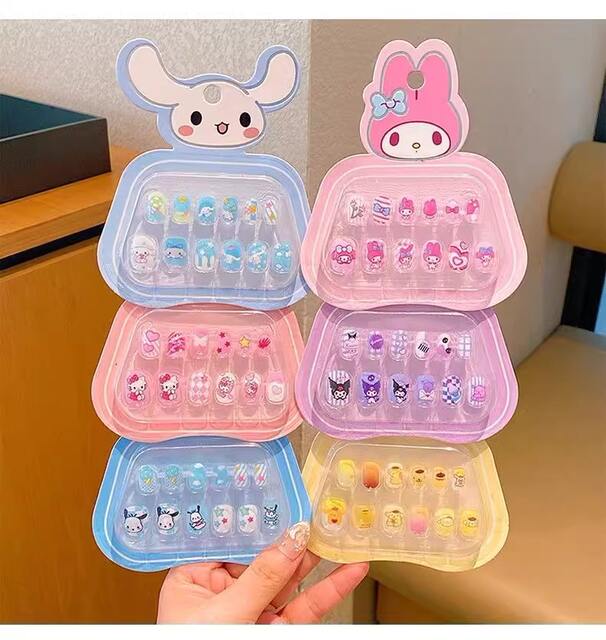 Sanrio Children's Nail Stickers Girls Cute Fun Nail Stickers Students Nail Stickers Girls Nail Stickers Children Wear Nail Stickers detail 11