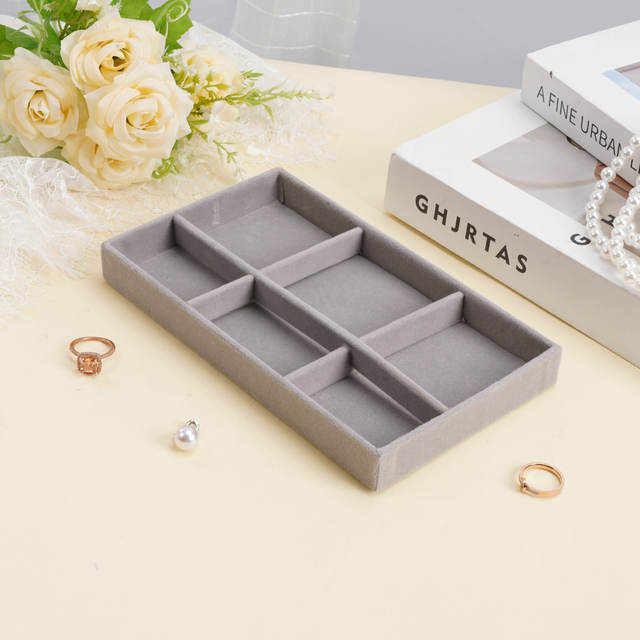 Velvet Jewelry Storage Box, Jewelry Box, Ring, Earrings, Bracelet, Necklace Storage and Display Rack, Drawer-Type Liner detail 4