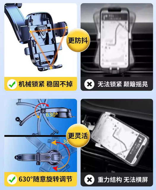 New Car Phone Holder Collection, Multifunctional Car Dashboard Mount, Universal Navigation Support Bracket detail 2