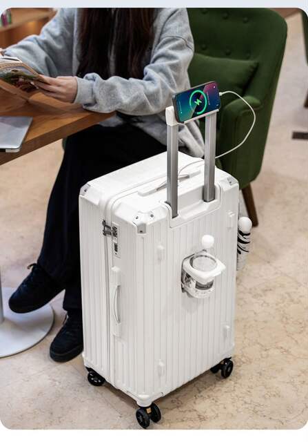 High-Looking Luggage Suitcase, 20-Inch Universal Wheel Trolley Case, Female Password Box, Checked-In Suitcase, Dual-Purpose, Lightweight and Sturdy Travel Suitcase detail 4