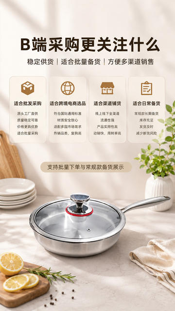304 Stainless Steel Non-Coated Flat Frying Pan Non-Stick Three-Layer Steel Steak Frying Pan 26cm Household Breakfast Egg Frying Pan detail 9