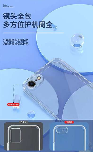 Apple Se2 Shell iPhone Se3 Transparent Shell All-Inclusive Ultra-Thin Silicone Soft Shell Men's Anti-Fall Women's Protective Cover detail 6