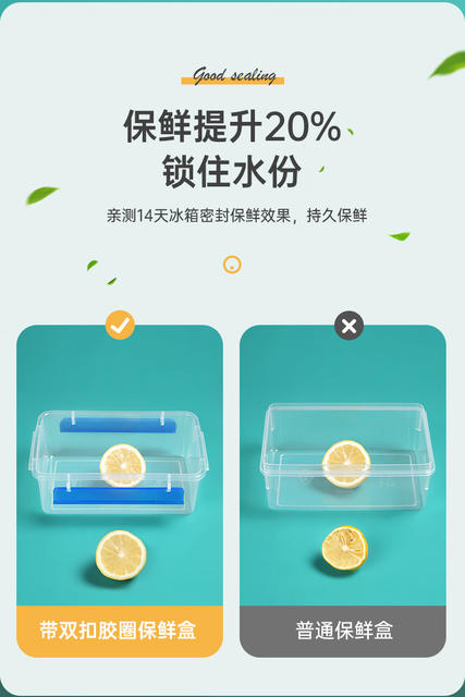 Food-Grade Preservation Box, Refrigerator-Specific Storage Box, Sealed Box, Fruit Lunch Box, Microwave Heating Lunch Box with Lid detail 6