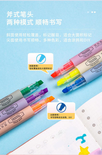 Deli Highlighter Fluorescent Marker Student Marker Color Stroke Key Hand Account Special Pen Multicolor Department detail 9