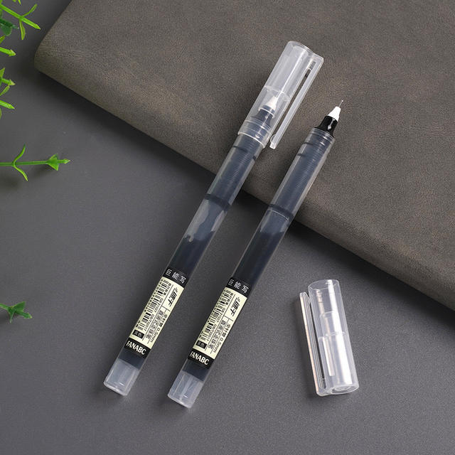 12-Color Direct Liquid Rollerball Pen, 0.5mm Large Capacity Multi-Color Quick-Drying Direct Liquid Gel Pen, Smooth Writing