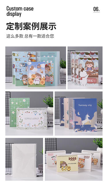 In-Stock Cartoon-Style Exquisite Creative Student Notebooks, High-End Stationery, Cartoon Diary Spiral Notebooks, Customizable detail 11
