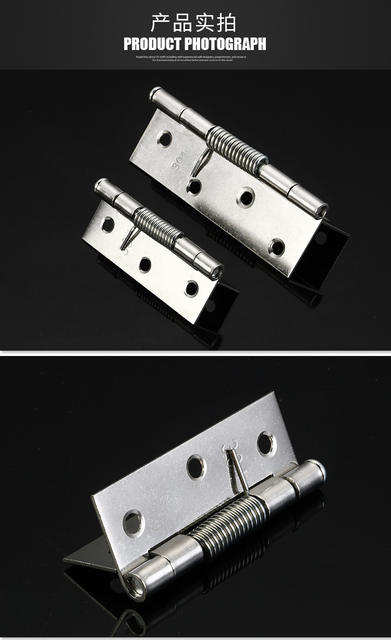 Directly Supplied from the Source, Automatic Closing and Rebound Hinge, 304 Stainless Steel Spring Folding Hinge with Buffer detail 9