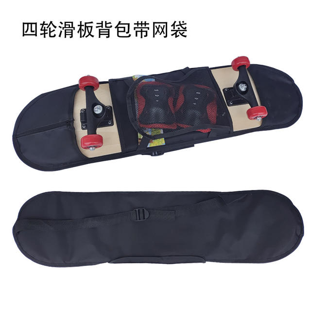 Skateboard Bag Double-warped Storage Bag Double-warped Short-board Backpack Case Thickened Bag Single Shoulder Bag Universal Mesh Bag detail 1