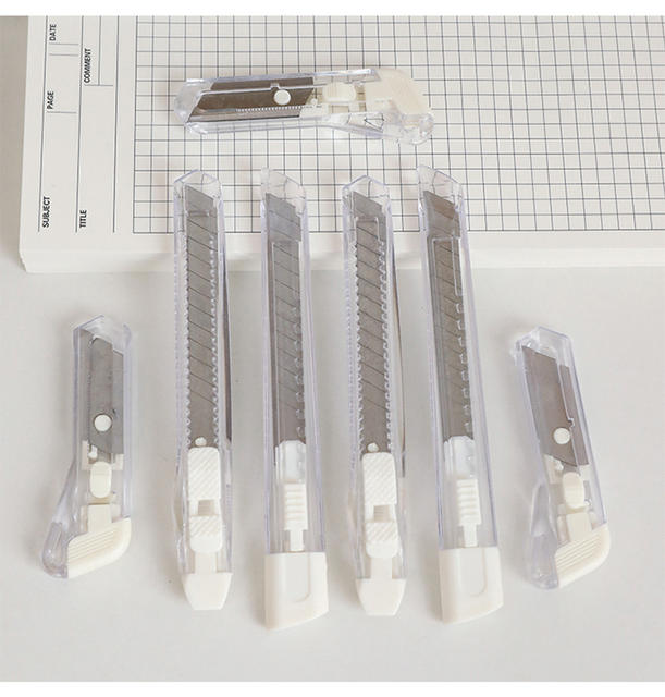 Ins Unprinted Style Simple Utility Knife Mini Small Express Delivery Box Opening Small Blade Student Handmade Knife Paper Cutter detail 9