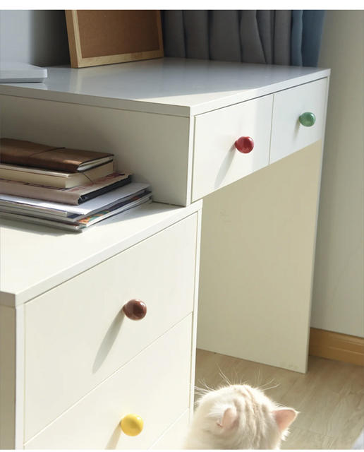 Simple color ceramic cabinet door cabinet wardrobe door drawer round single hole handle bottle cover handle small handle detail 4