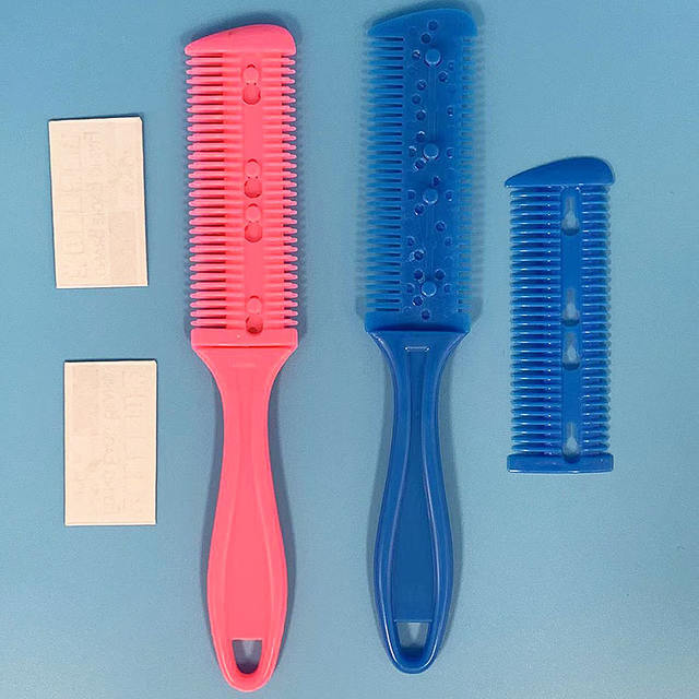 Double-sided blade hair cutting comb wholesale hair thinning hair curler Barber knife beauty hairdressing repair bangs detail 3