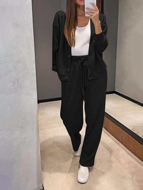 2024 autumn and winter new European and American cross-border Amazon independent station best selling casual sports suit cardigan top women's clothing detail 7