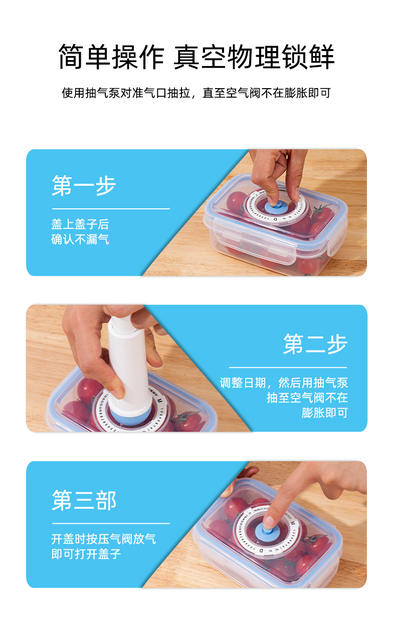 Directly Supplied from the Manufacturer, Vacuum-Sealed Plastic Storage Box with Scale Dial for Recording, Refrigerator Refrigeration and Freezing Storage Tank detail 10