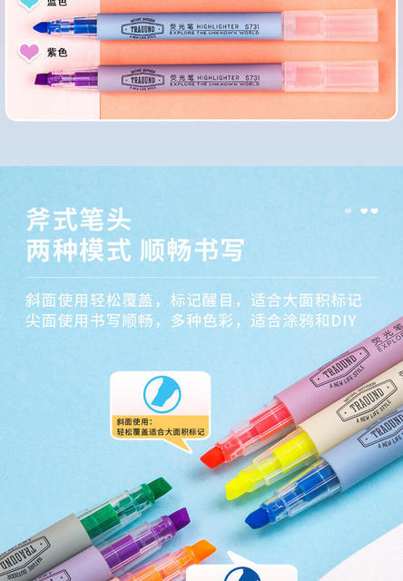 Deli S731 Highlighter Key Pen Marking Pen Student Supplies Hand Account Marking Color Pen Stationery Marking Pen detail 5