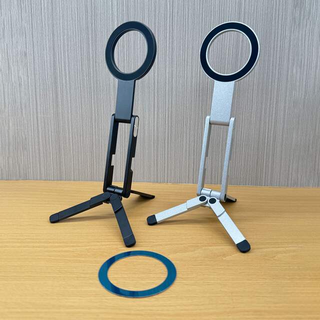 Magnetic Phone Holder Desktop Tripod Aluminum Alloy Carabiner Foldable Portable Travel Carabiner Magnetic Suction detail 11