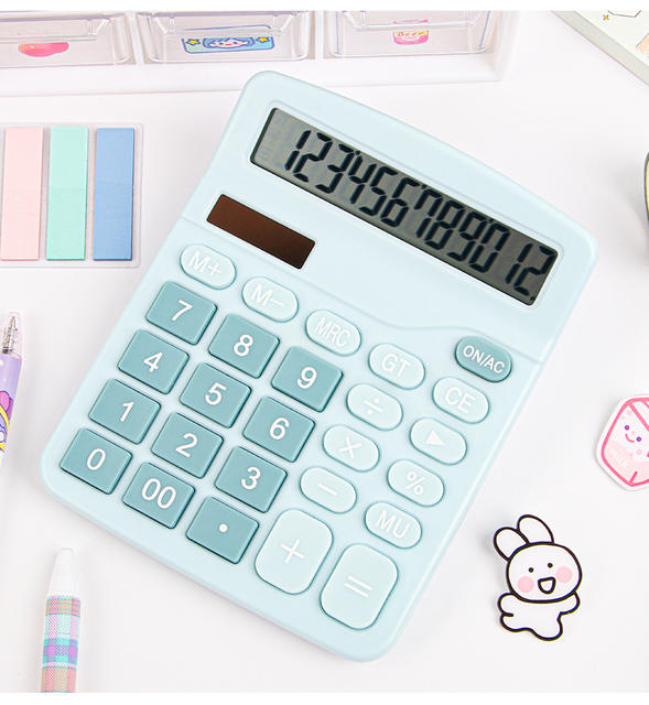 Color Solar Calculator 837 Dual Power Supply Office Accounting Calculator Cute Student Computer Wholesale detail 11