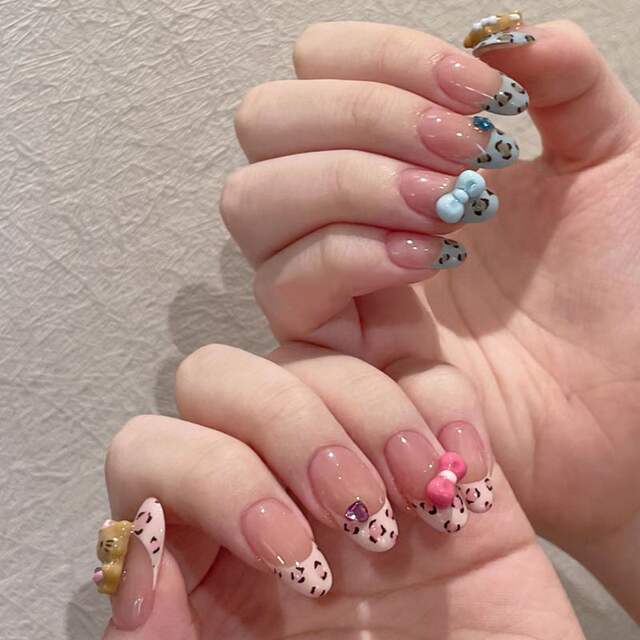 10 Pieces of Coded Rich Daughter Fairy Elegant Sparkling Atmosphere Internet Celebrity Style Removable Wearable Nail Patch detail 2
