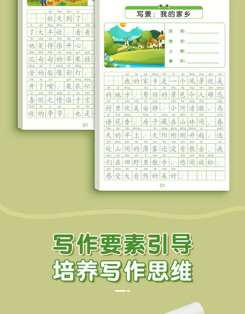 Look at the Pictures and Write Words, Practice Writing in First and Second Grade, Calligraphy Practice Book, Volume 1 and Volume 2, People's Education Press Edition, Special Training Workbook, Daily Practice detail 5