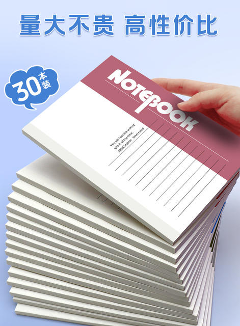[Free Shipping] A5 Notebook Soft Cover Business Office Notebook Wholesale College Student Postgraduate Entrance Examination Notepad Glue Bound Notebook detail 4