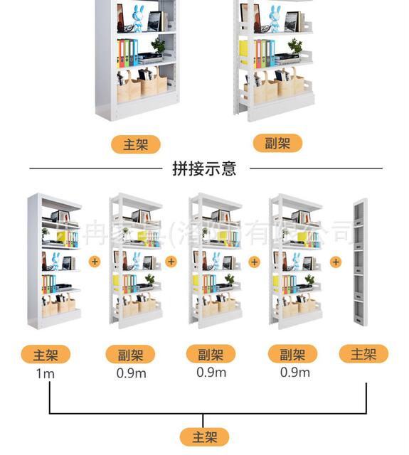 File Rack Information Rack School Library Bookshelf Single and Double-Sided Steel Bookshelf Voucher Rack File Shelf Dense Rack detail 9