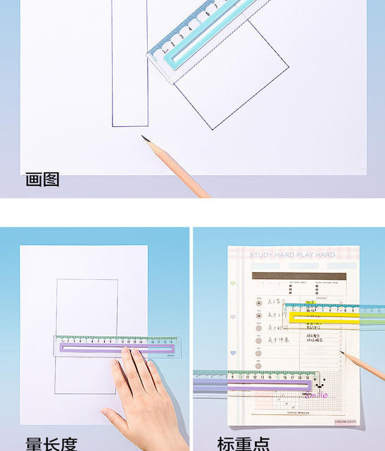 Deli Rubber-Coated Anti-Slip Ruler for Primary School Students with Wavy Lines, Easy to Access, High-Looking Transparent Ruler detail 12
