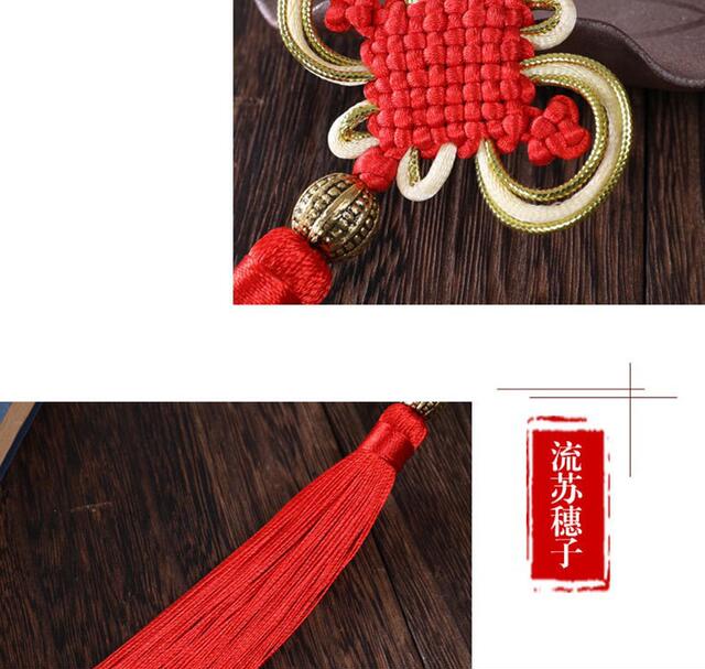 Chinese knot tassel bead finished 8 plate Phnom Penh Chinese knot rich knot clothing pendant manufacturers wholesale detail 11