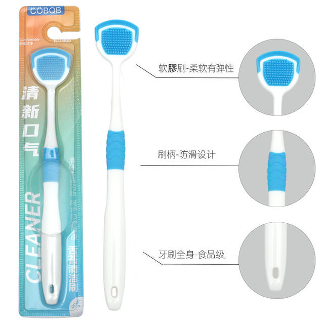 Factory direct supply tongue scraper toothbrush tongue cleaner removable tongue plate single tongue scraper in stock wholesale detail 1