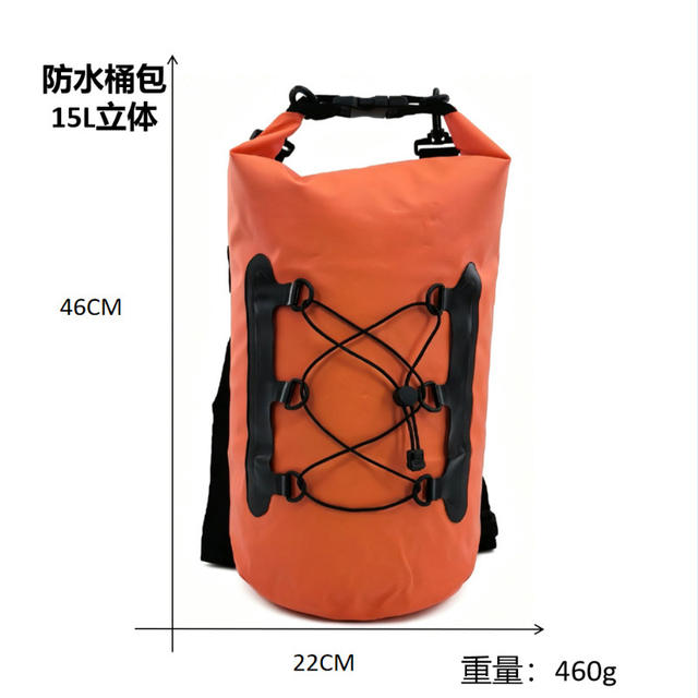 Outdoor Waterproof Bucket Bag Pvc Thickened Rafting and River Trekking Dry Bag Large Capacity Waterproof Storage Bag Camping Cycling Portable detail 6