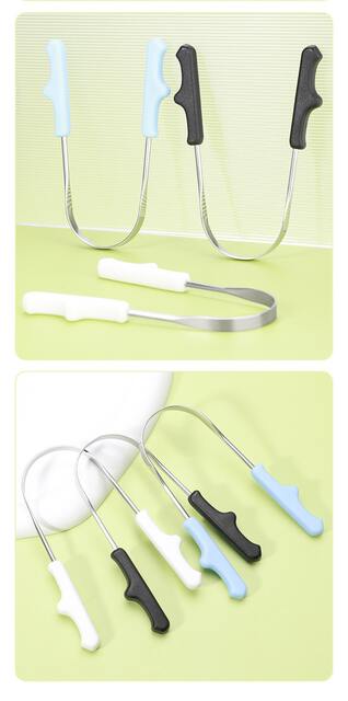 Cross-Border Stainless Steel Tongue Cleaner Tongue Brush U-Shaped Scraper for Bad Breath Cleaning Oral Care Tool Wholesale detail 8