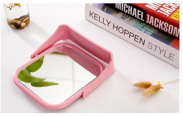 Double-Sided Desktop Mirror Dormitory Desktop Rotatable Student Makeup Small Mirror Desktop Portable Dressing Princess Mirror detail 9
