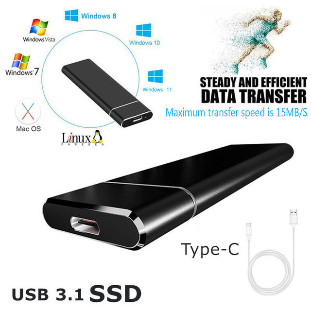 Foreign Trade Cross-Border Ssd High-Capacity Portable Solid State Drive 20Tb 32Tb 64Tb Large Capacity Portable Solid State Drive detail 2