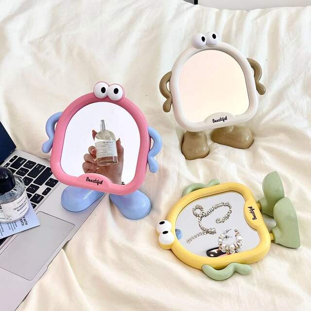 Mirror Makeup Mirror Desktop Small Mirror Home Bedroom Cute Student Dormitory Portable High-Definition Beauty Mirror detail 4