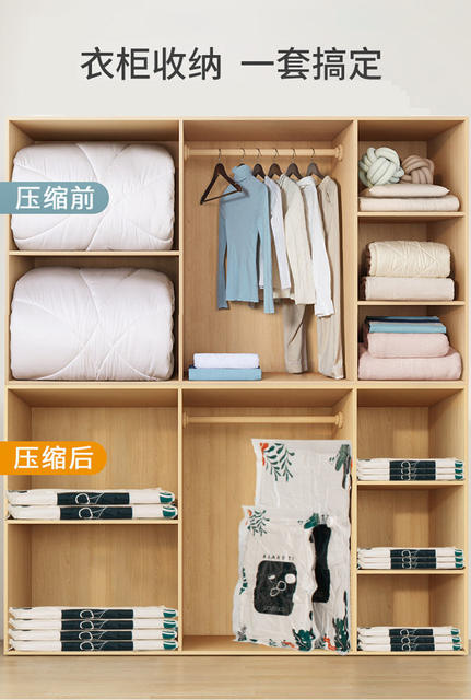 Thickened Large Vacuum Storage Compression Bags for Clothes, Quilts, New Plastic Storage Bags for Home and Dormitory Use detail 5