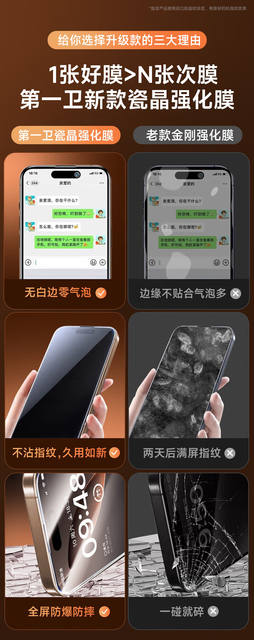 Full Screen Anti-Fall Suitable for Apple 16 Tempered Film iPhone 15 Pro Max Mobile Phone Screen 14 Dust-Free Warehouse 13 Film detail 4