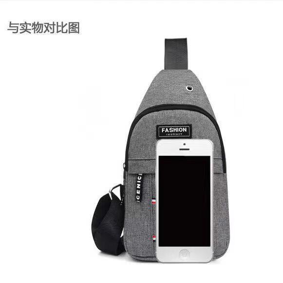 Korean Style Chest Bag Outdoor Mountaineering Riding Shoulder Crossbody Zin Cloth Chest Bag Outdoor Sports Bag Street Trendy Men's Backpack detail 4