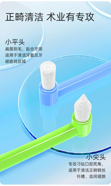 Little Deer Mom Single-Head Toothbrush for Wisdom Teeth Groove Cleaning, Pointed Tooth Gap Brush, Single Individually Packaged Flat-Head Toothbrush Manufacturer detail 6