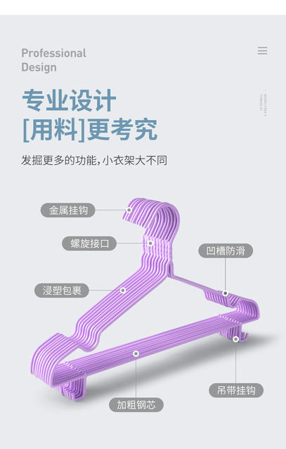 Clothes Hanger Adult Bold Non-slip Clothes Hook Student Dormitory Storage Seamless Children's Household Clothes Rack detail 3