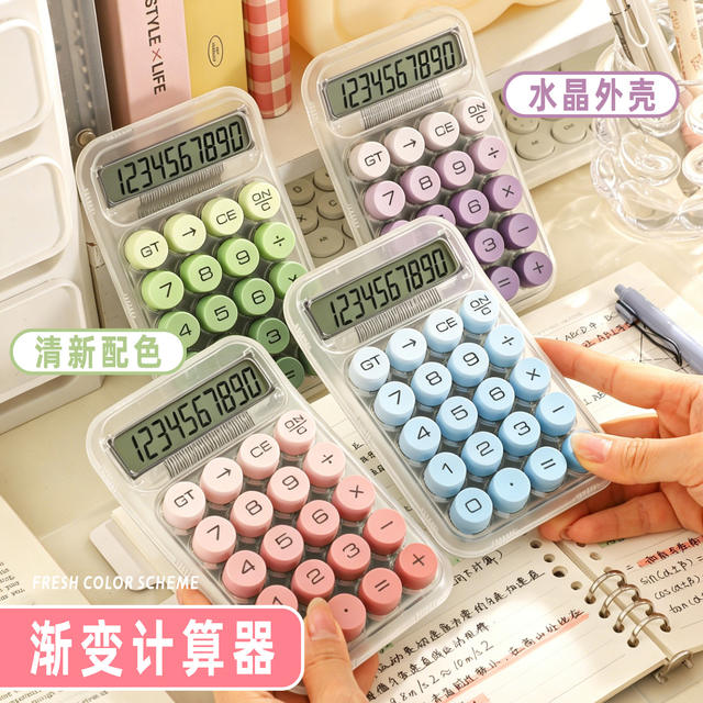 Round Mechanical Keyboard Computer with Gradient Color, Portable, High Aesthetic Value, Dopamine Calculator, Student Office Goddess Style detail 5