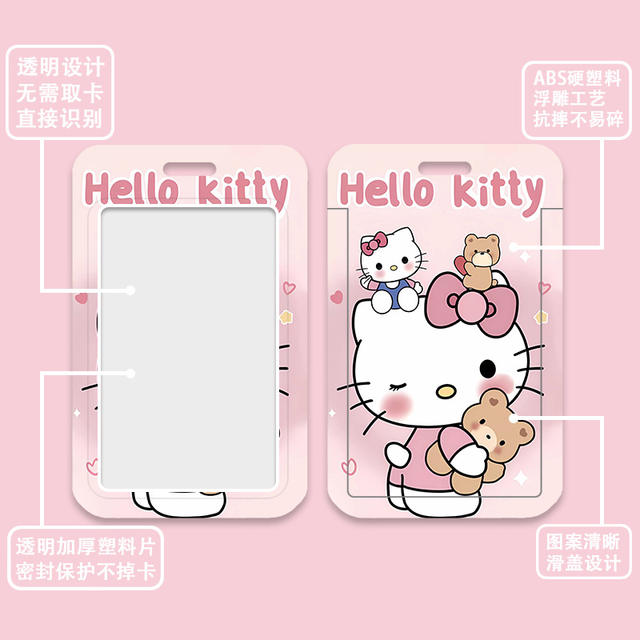Cartoon Kt Cat Collection Cute Access Control Bus Card Student Meal Card Id Card Subway Card Campus Card Protective Cover detail 8