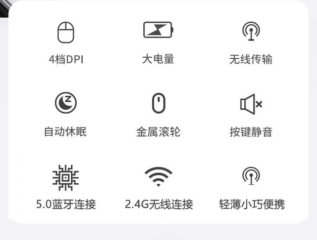MS201 wireless 2.4G optical mouse mute business mouse lightweight desktop laptop Universal detail 2