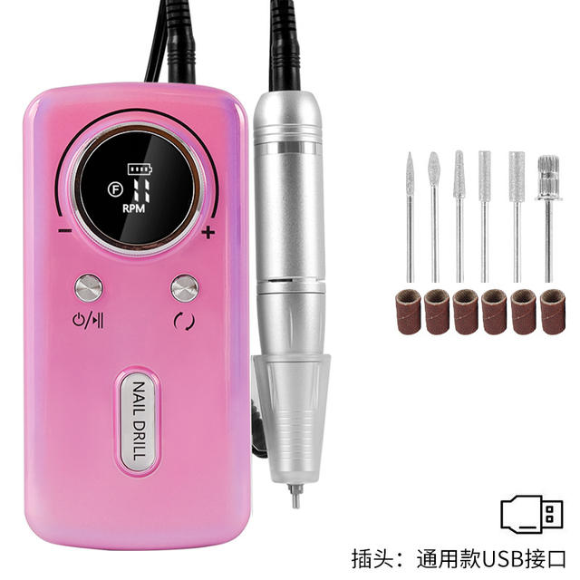 Cross-Border New Professional Nail Removal V6 Grinder Rechargeable Portable Grinder 45000 Rpm Nail Polisher