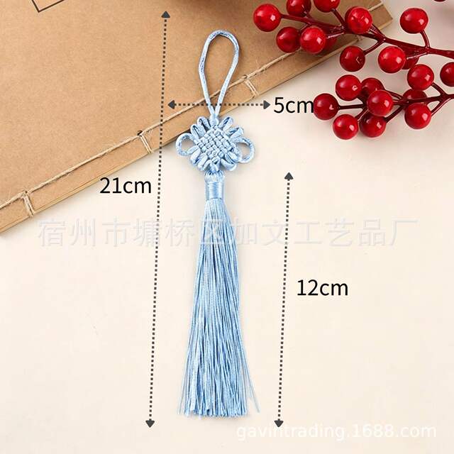 Small Red Six-Square Knot Chinese Knot Pendant, Small Hanging Ornament Chinese Knot Tassel, Prosperity Knot Special Gift detail 10