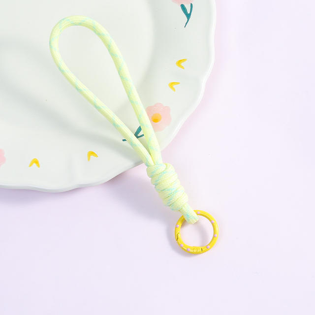 New Color-Blocked Mobile Phone Lanyard Accessories DIY Handmade Keychain Ring Accessories Material Bag Pendant Accessories Wholesale detail 9