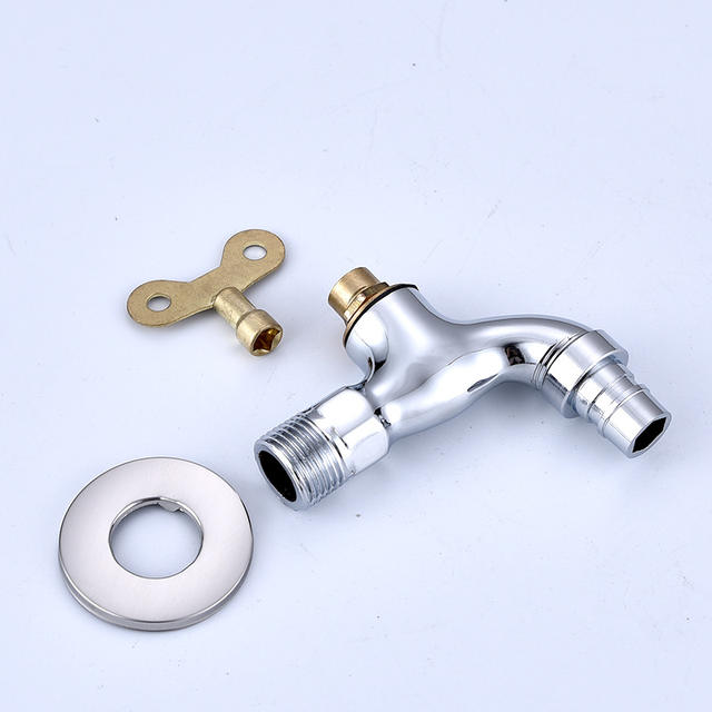 Factory wholesale direct supply copper with lock tsim nozzle faucet anti-theft nozzle 4 points with key small faucet detail 4