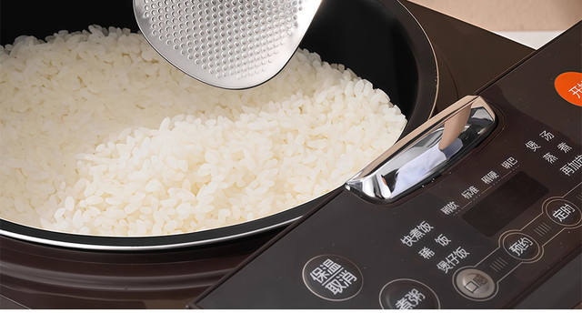 Wooden Handle Stainless Steel Rice Spoon, Rice Spatula for Home Use, Standable Wooden Handle Household Spoon, Kitchen Rice Serving Spoon for Rice Cooker detail 12
