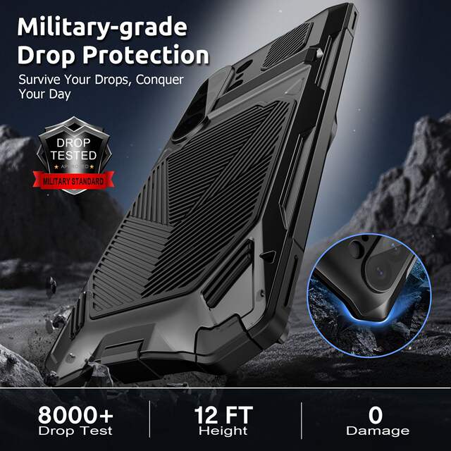 Suitable for Samsung S26Ultra Metal Magnetic Phone Case, Anti-Fall, All-Inclusive Stand Protective Cover, S26U Phone Case detail 6