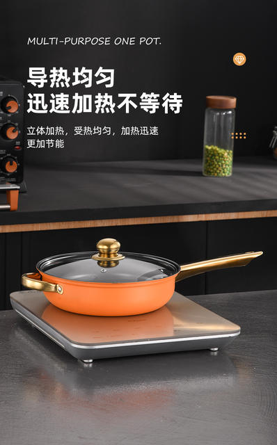 Cross-Border Cookware Set, Colorful Stainless Steel Flat-Bottomed Non-Stick Frying Pan Set, Soup Pot, Household 12-Piece Set detail 5