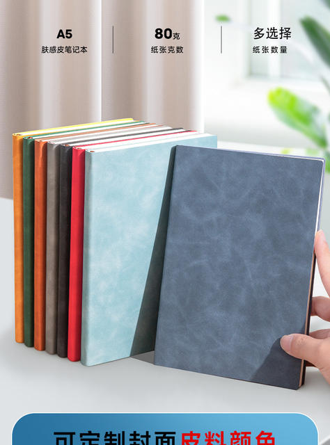 A5 Notebook with Customized Logo, Business Office Meeting Pu Soft Leather Notebook, Teacher's Day Corporate Gift Set detail 6
