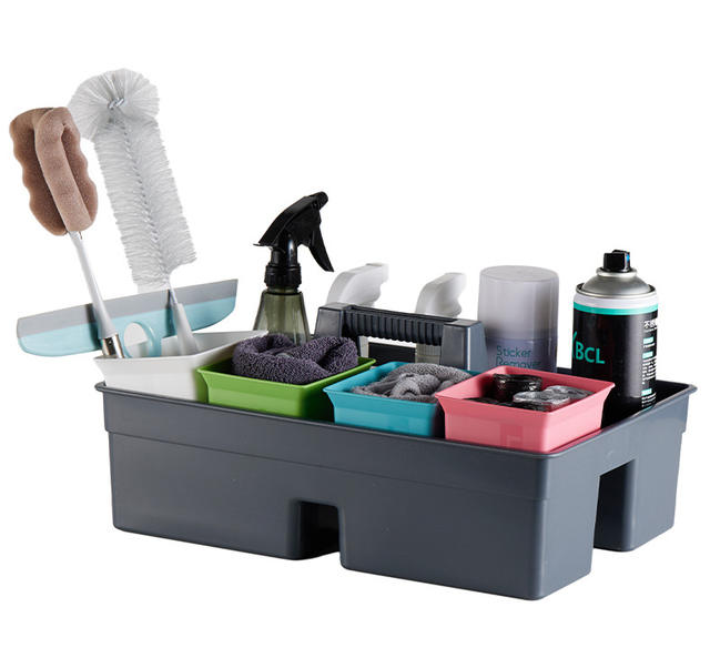 Hotel Cleaning Tool Basket Guest Room Cleaning Portable Cleaning Basket Multifunctional Storage Basket Sanitary Storage Box for Hotel detail 11