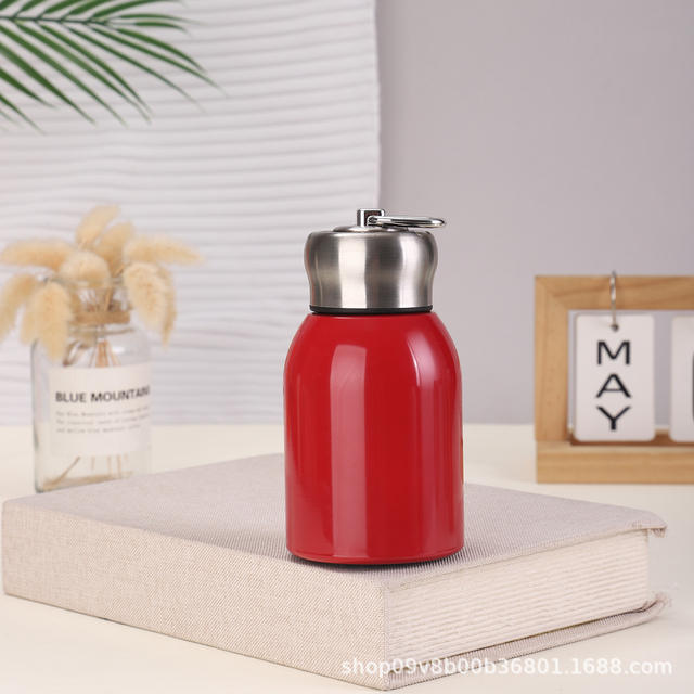 Trendy Mini Stainless Steel 316 Student Thermos Cup with Lock and Pull Ring, Portable Pocket Gift detail 3